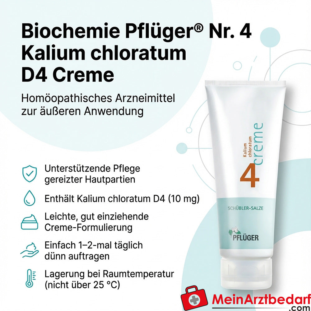 Biochemie Pflüger Nr. 4 Kalium chloratum D4 Creme 10 mg