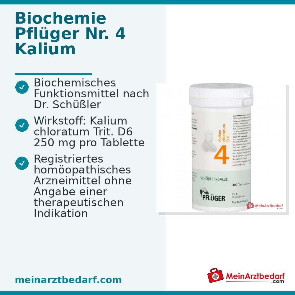 Biochemie Pflüger Nr. 4 Kalium chloratum D6 Tabletten 100 Stück