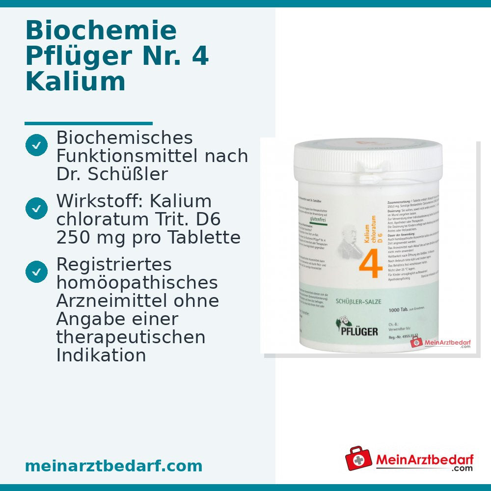 Biochemie Pflüger Nr. 4 Kalium chloratum D6 Tabletten 100 Stück