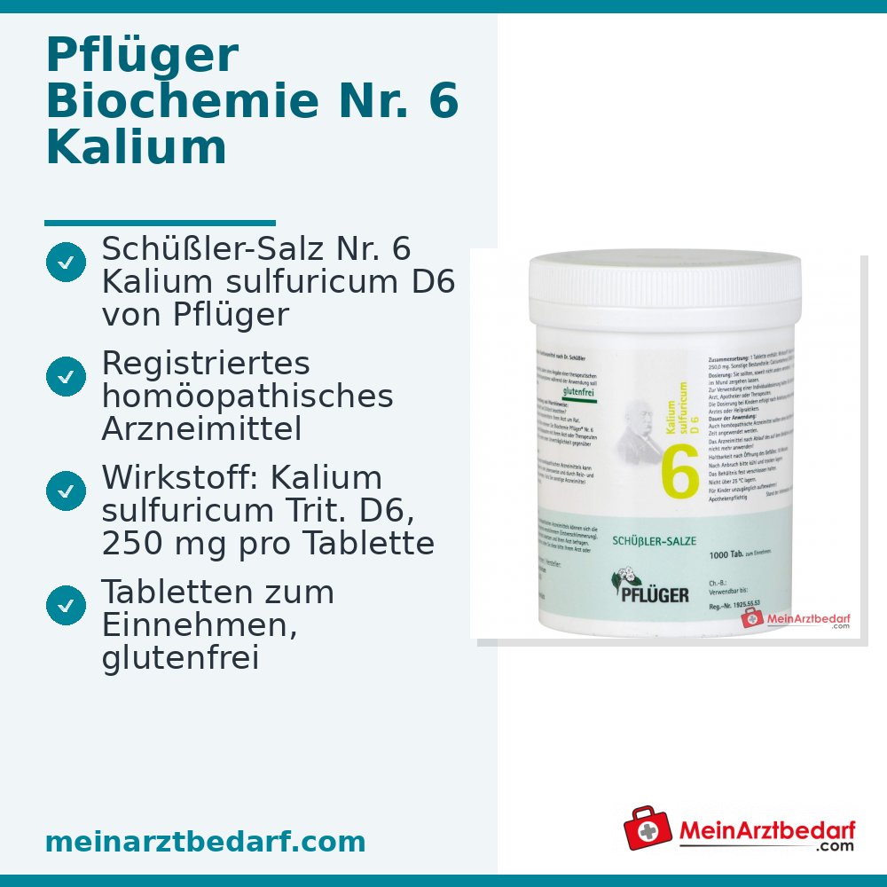Biochimica Pflüger n. 6 Potassio solforico D6 250 mg Compresse
