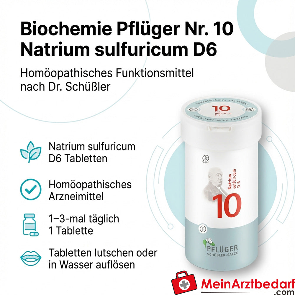 Biochemie Pflüger Nr. 10 Natrium sulfuricum D6 Tabletten Acidum silicicum D12 250 mg
