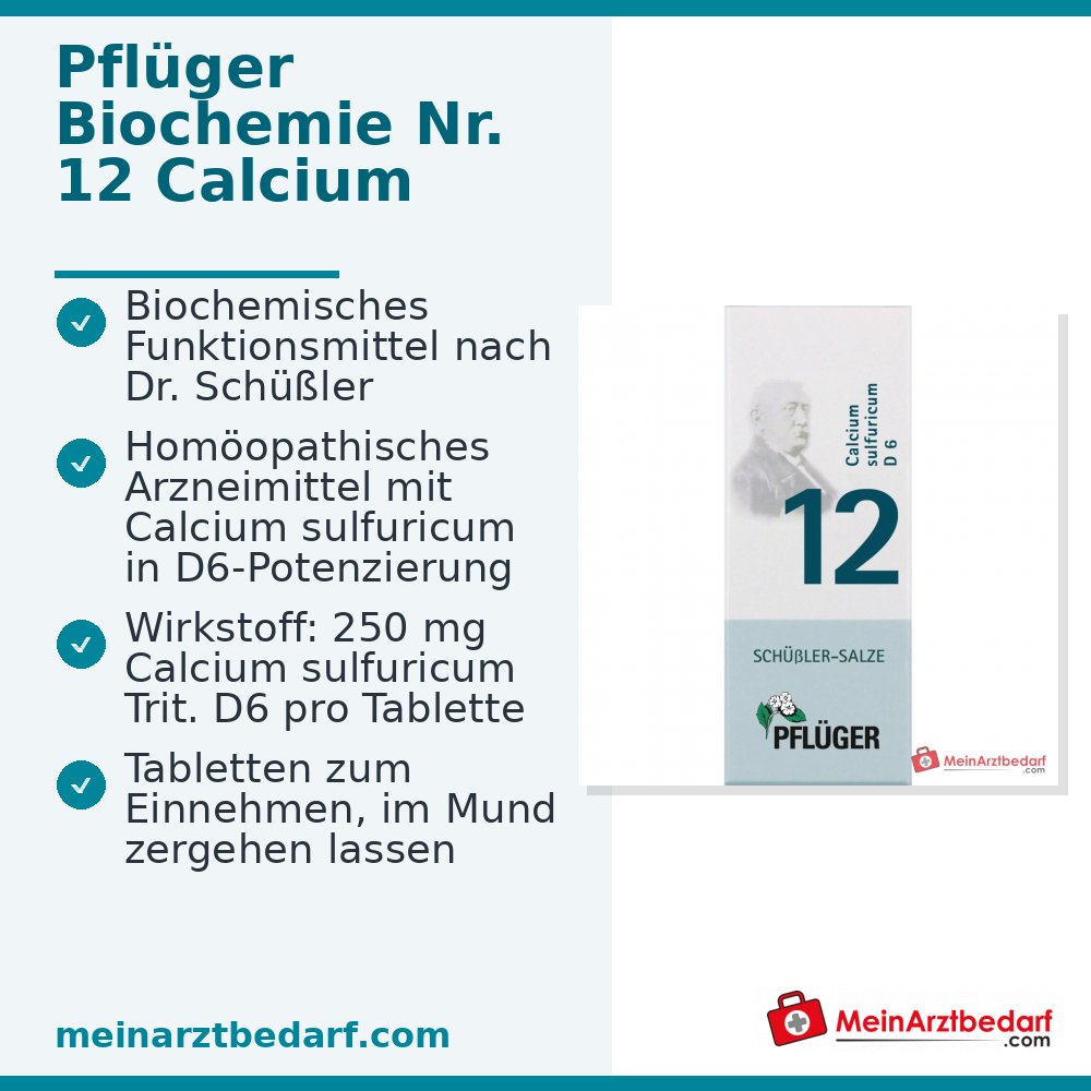 Biochimie Pflüger n°12 Calcium sulfuricum D6 250 mg Comprimés 100 unités.