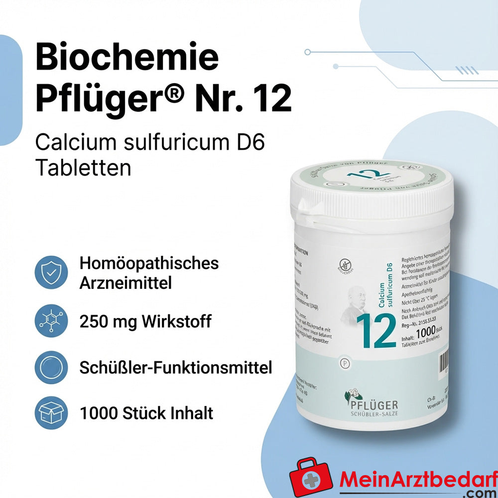 Biochimie Pflüger n°12 Calcium sulfuricum D6 250 mg Comprimés 100 unités.
