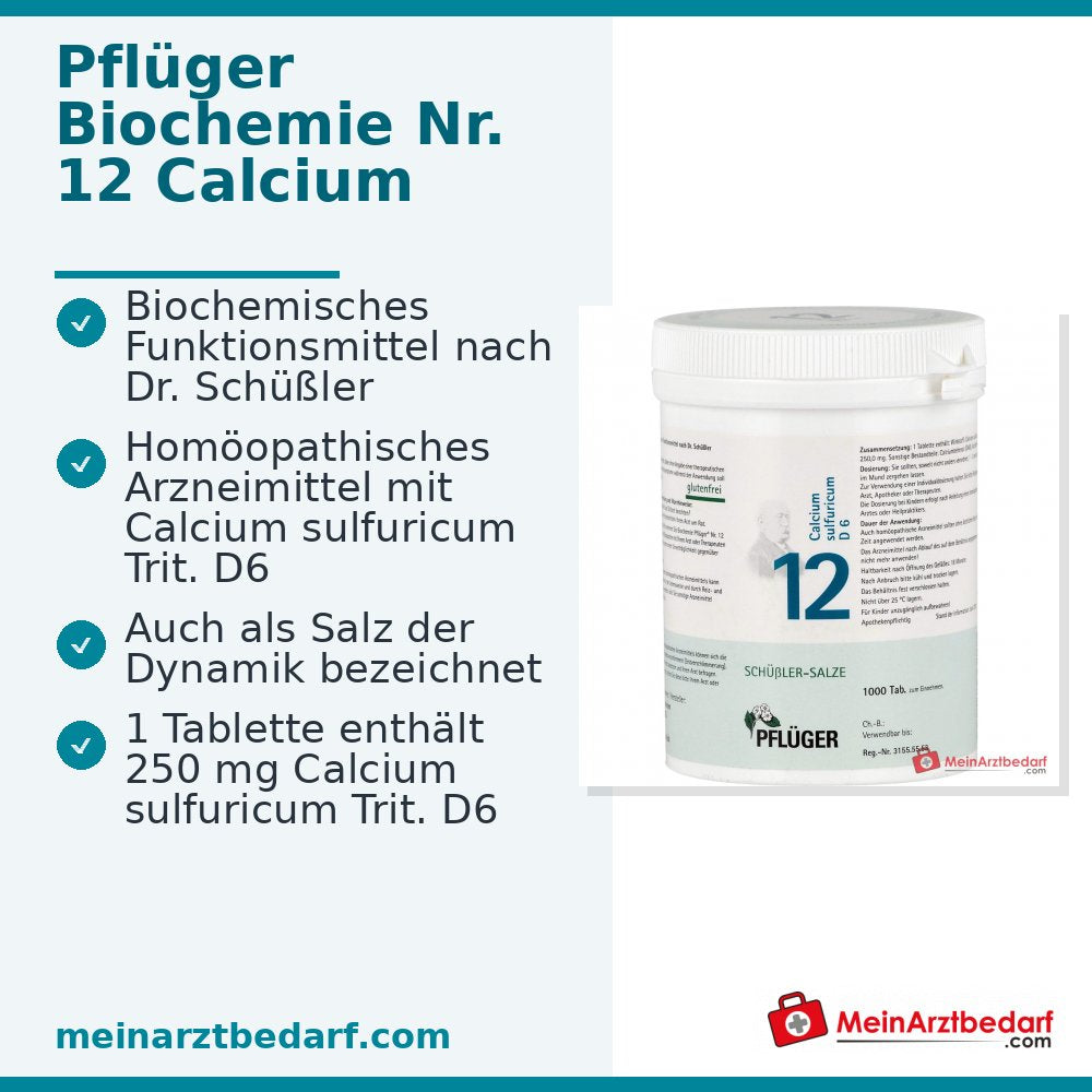 Biochimie Pflüger n°12 Calcium sulfuricum D6 250 mg Comprimés 100 unités.