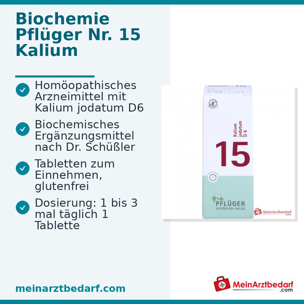 Biochemie Pflüger n° 15 Kalium jodatum D6 250 mg Comprimés 400 pièces