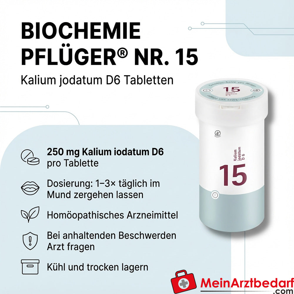 Biochemie Pflüger n° 15 Kalium jodatum D6 250 mg Comprimés 400 pièces