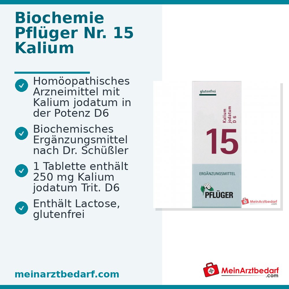 Biochemie Pflüger n° 15 Kalium jodatum D6 250 mg Comprimés 400 pièces
