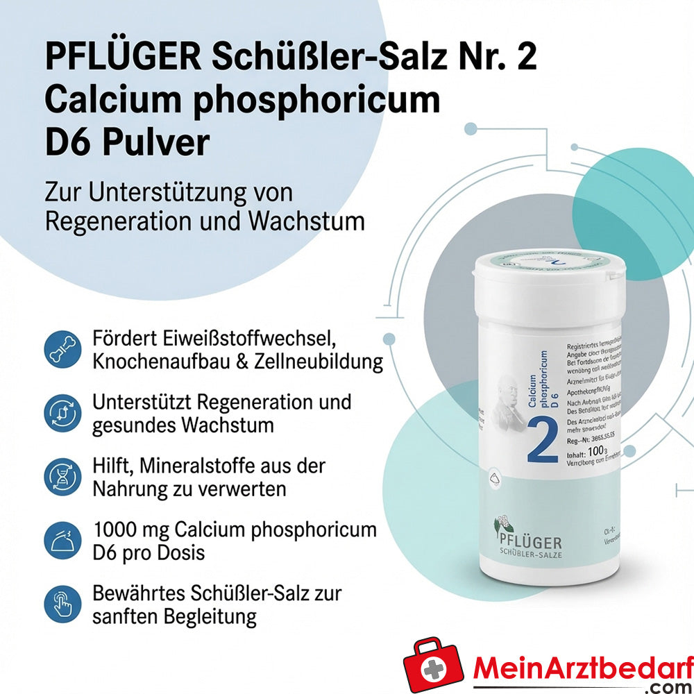 Biochemie Pflüger Nr. 2 Calcium phosphoricum D6 Pulver, 100 g