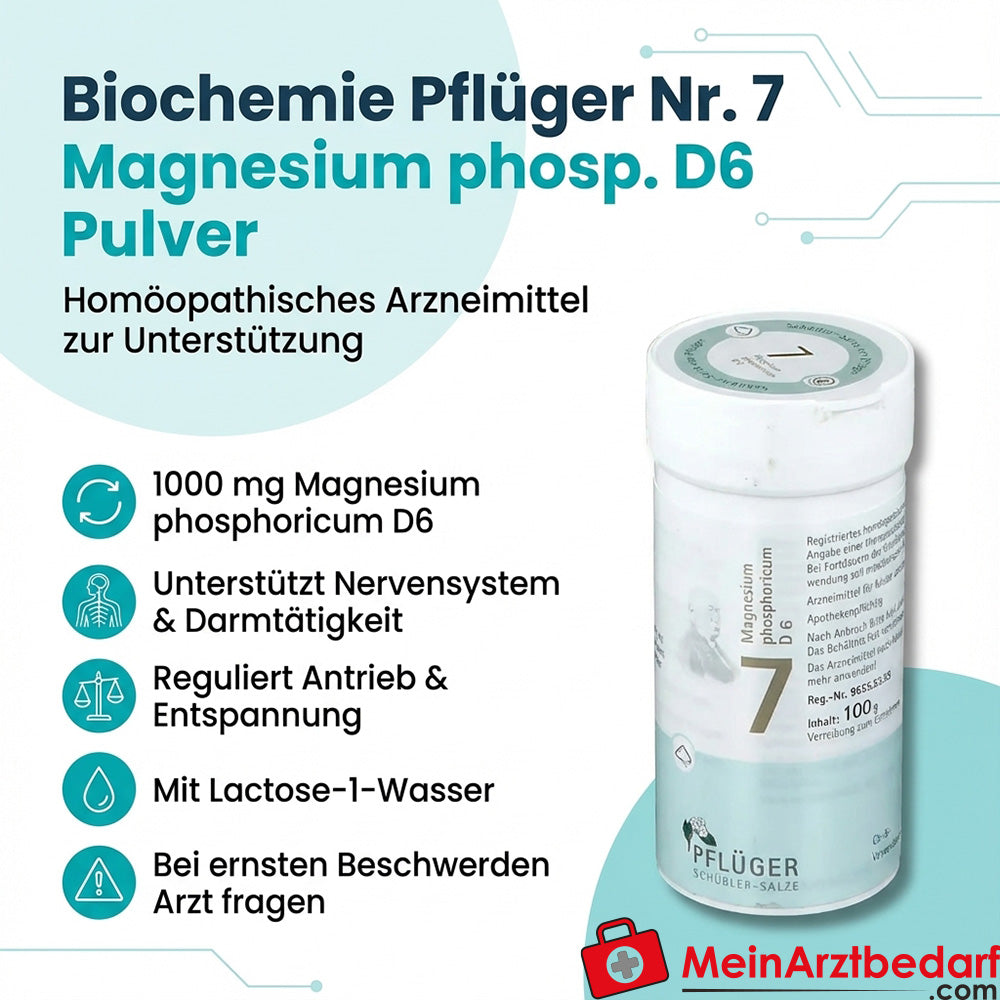 Pflügler Biochemie Nr. 7 Magnesium phosphoricum D6 Poeder 100 g
