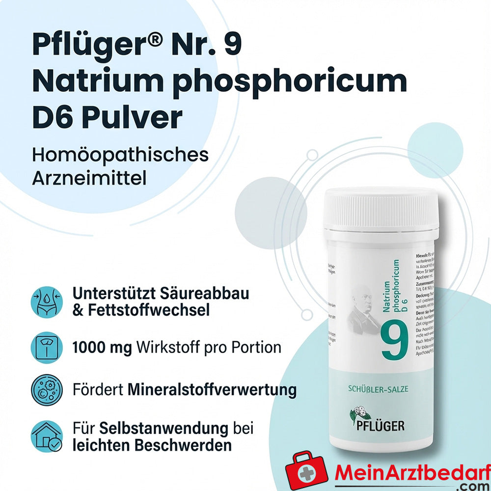 Biochimie Pflüger n° 9 Natrium phosphoricum D6 Poudre 100 g