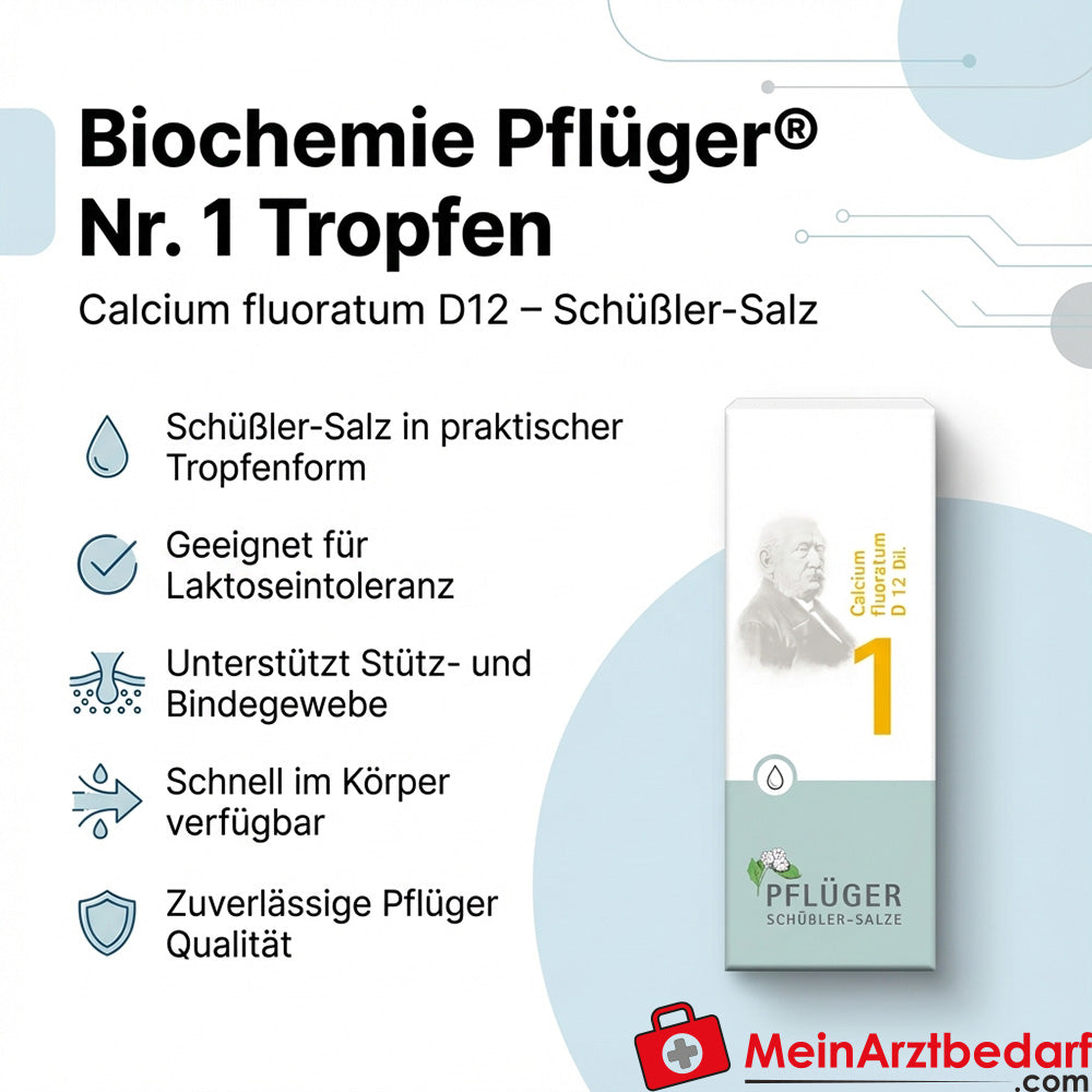 Biochemie Pflüger Nr. 1 Calcium fluoratum D12 Tropfen, 100 ml