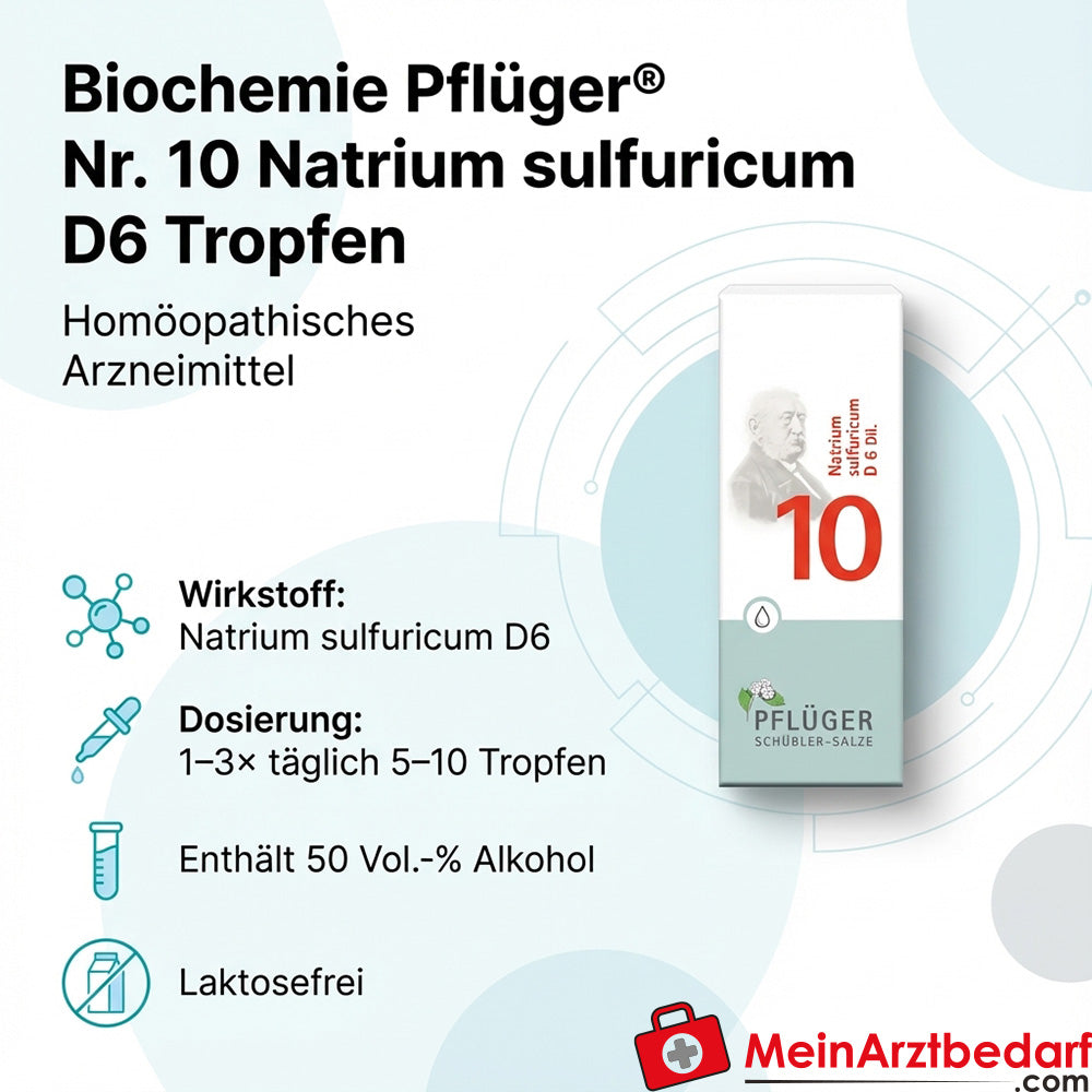 Biochimica Pflüger n. 10 Natrium sulfuricum D6 Gocce