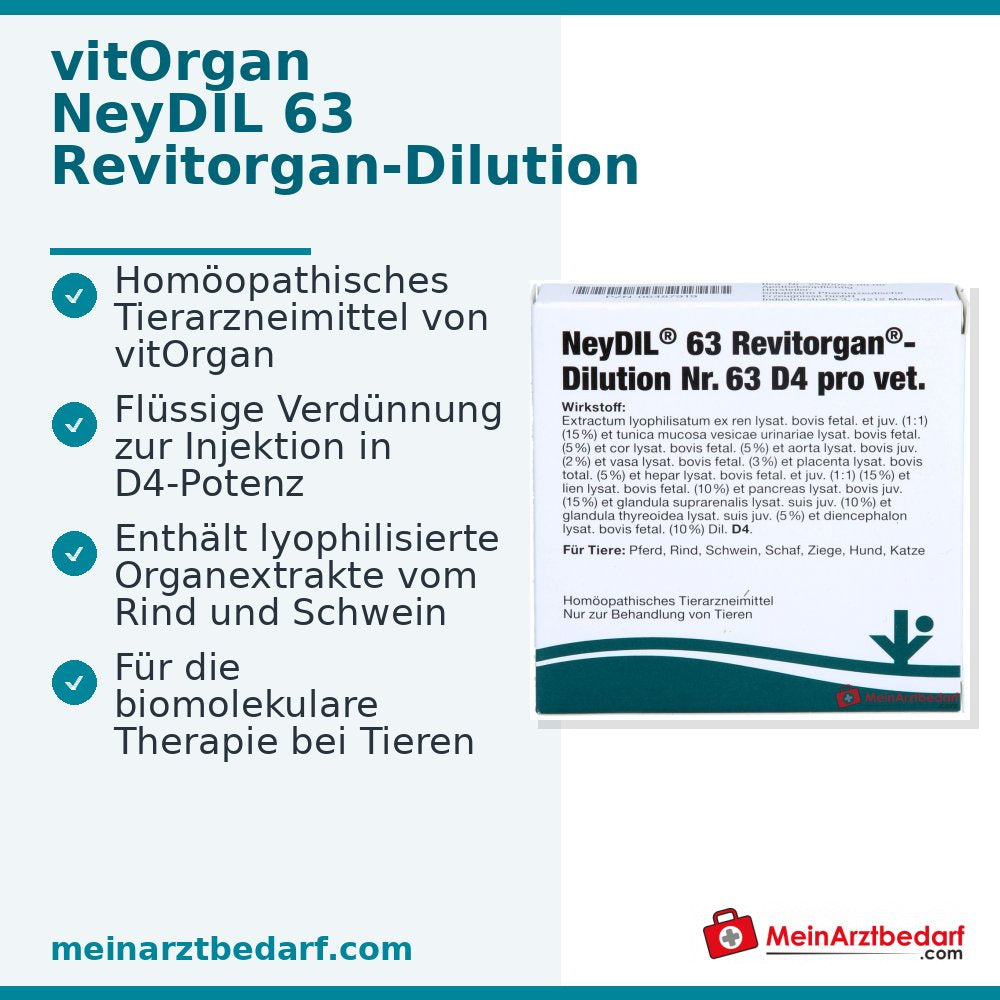 NeyDIL 63 Revitorgan D4 pro dierenarts homeopathisch geneesmiddel oplossing voor injectie 5 x 2 ml