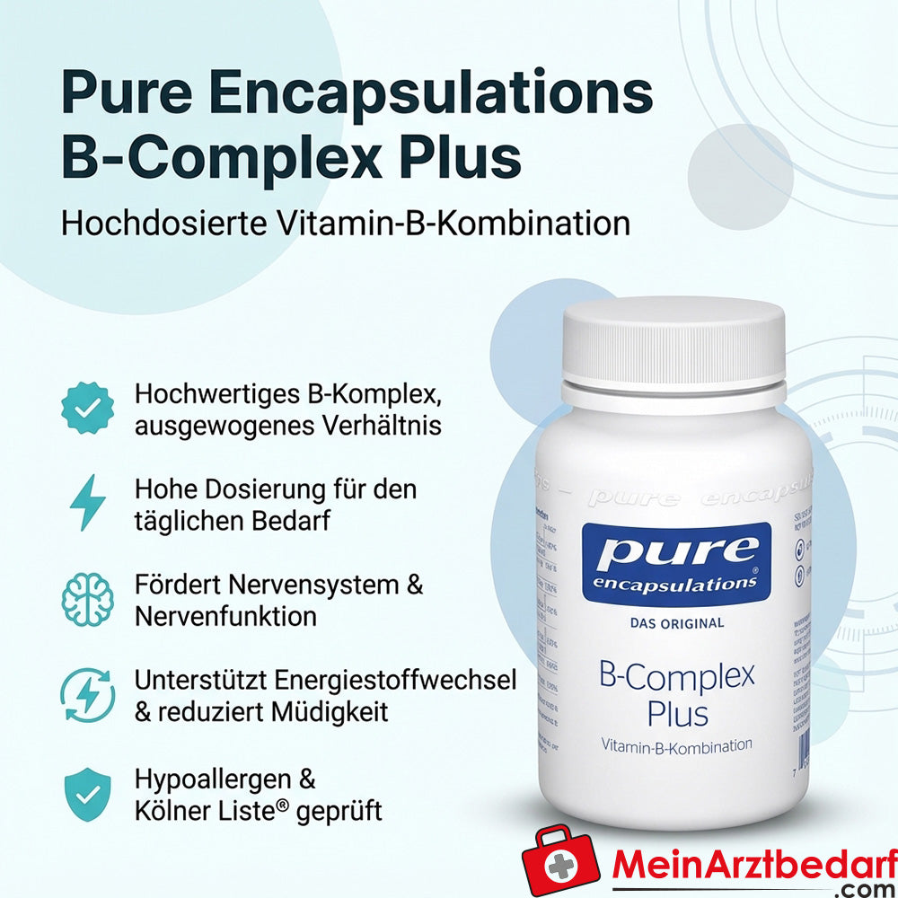 Pure Encapsulations B-Complex Plus Vitamines B hautement dosées en gélules 60 pièces