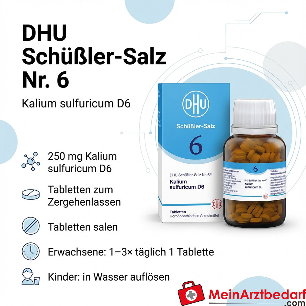 DHU Schüßler-Salz Nr. 6 Kalium sulfuricum D6 250 mg Tabletten