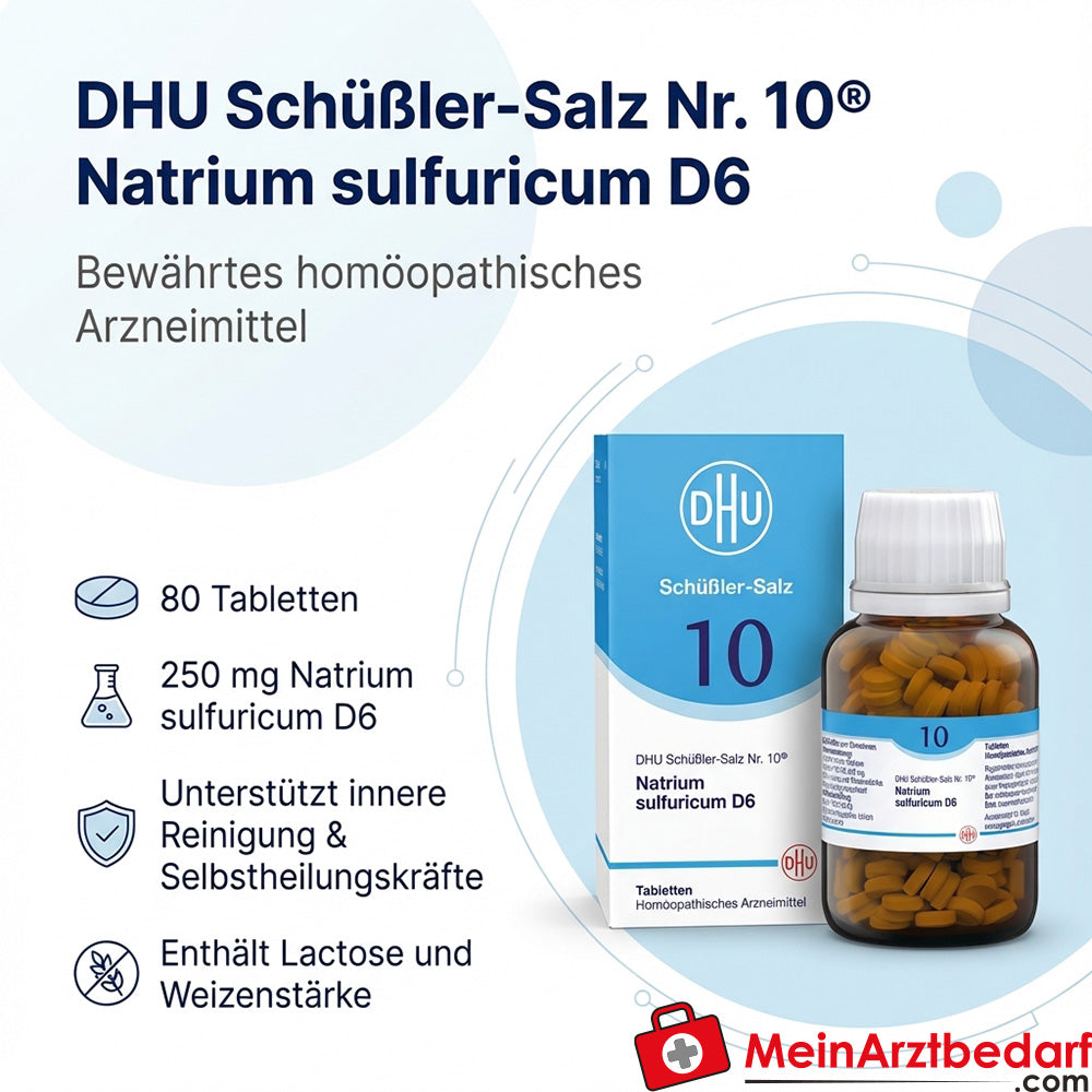 DHU Schuessler Salt No. 10 Natrium sulphuricum D6 tabletki 80 kapsułek
