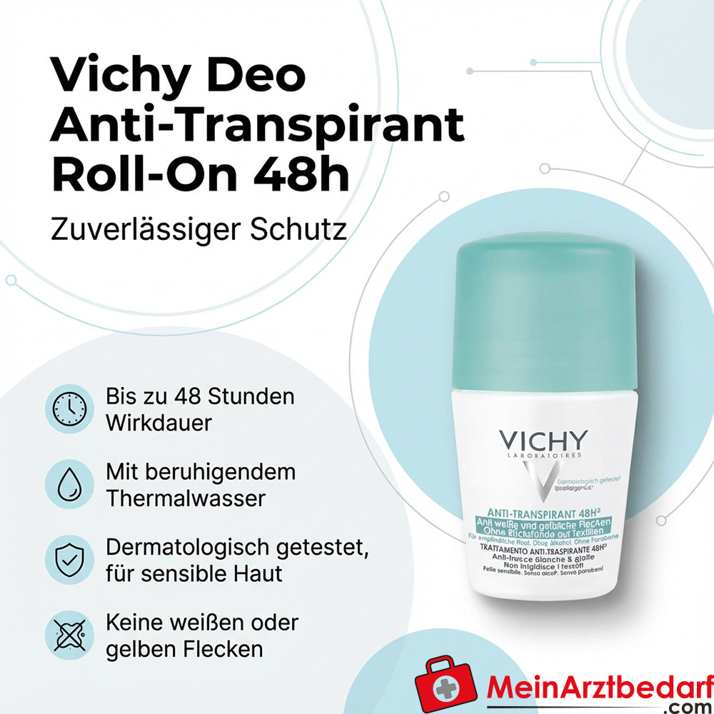 Vichy Déodorant Anti-Transpirant Chlorhydrate d'Aluminium Roll-On 48h 50 ml