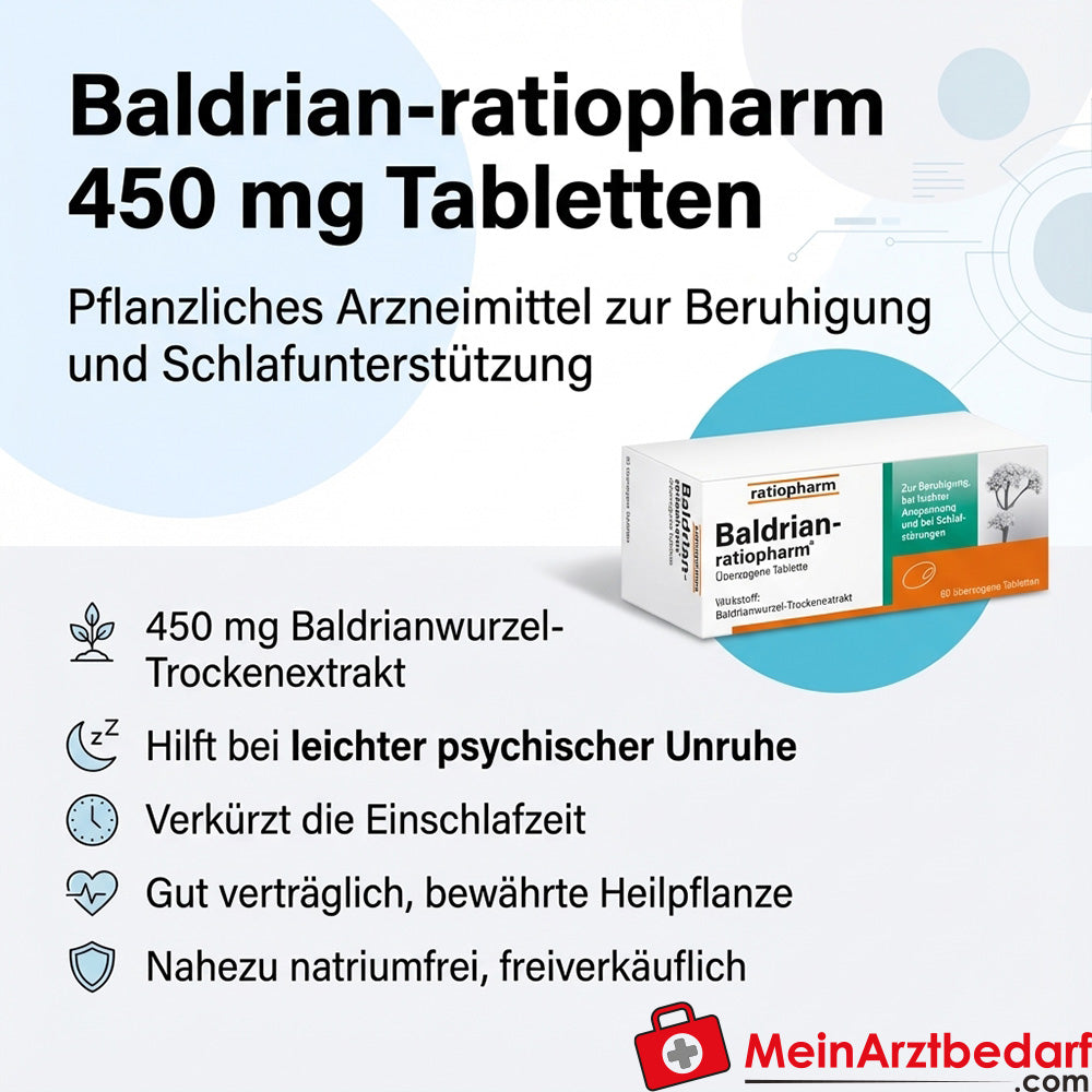 ratiopharm Zioło walerianowe-ratiopharm Ekstrakt suchy z korzenia waleriany Tabletki powlekane, 60 szt.