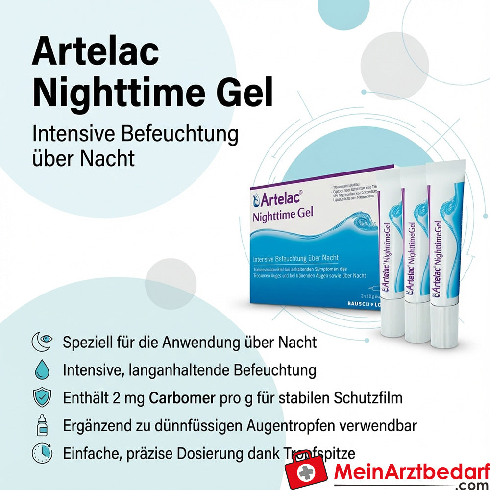 Artelac Nighttime Gel Carbomer 2 mg/g avec triglycérides à chaîne moyenne 30 g