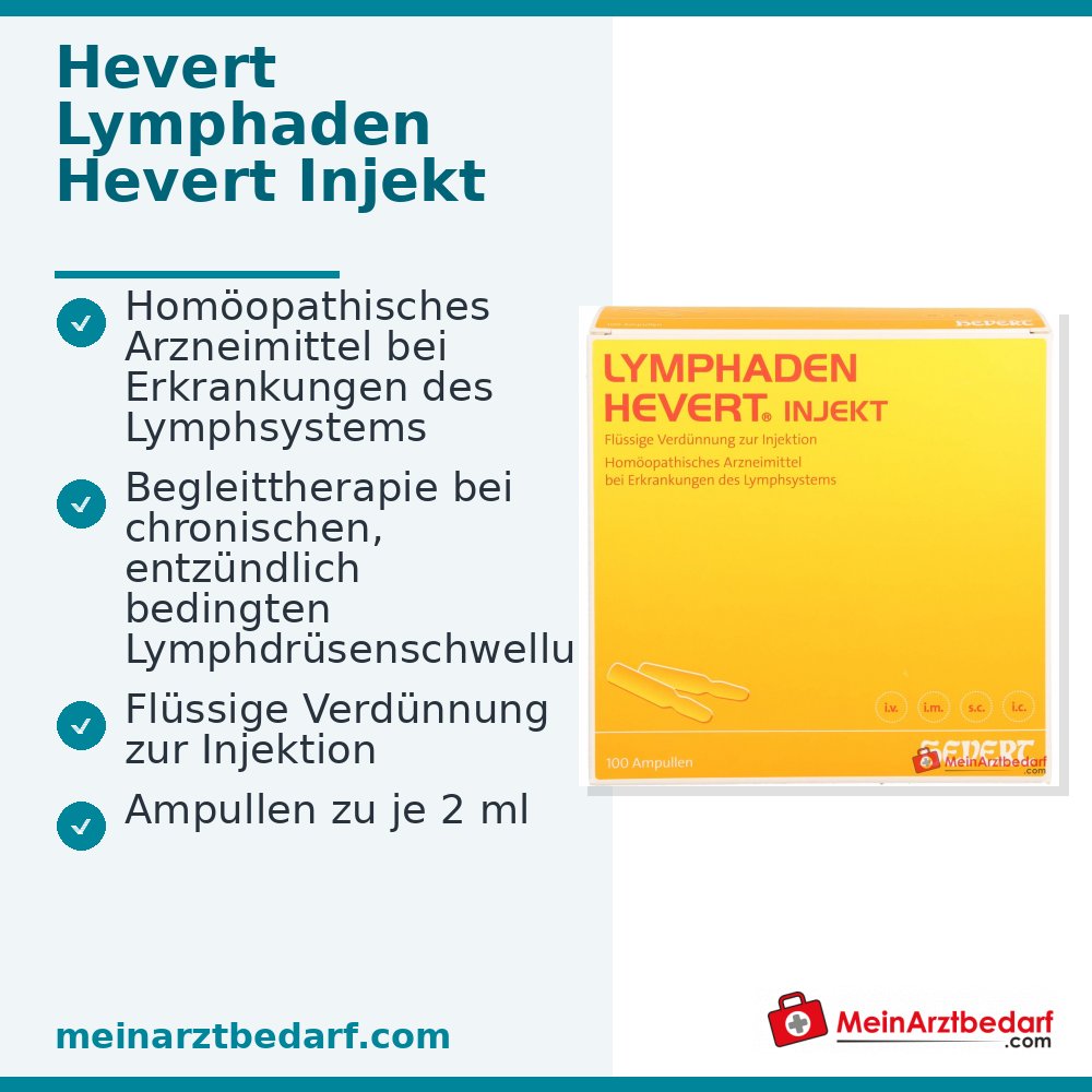 Hevert Lymphaden Inject Ampullen, 100 stuks.