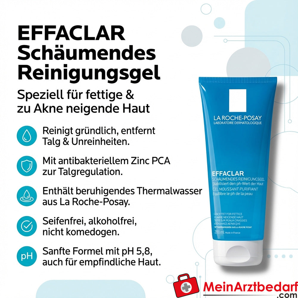 La Roche-Posay EFFACLAR Schäumendes Reinigungsgel Zinc PCA 200 ml