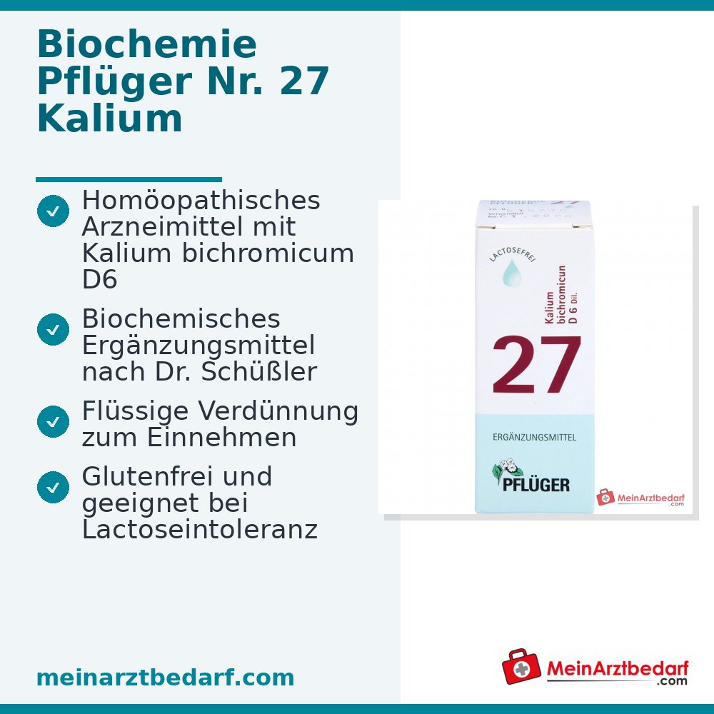 Biochimica Pflüger 27 Kalium bichromicum D6 Gocce 30 ml