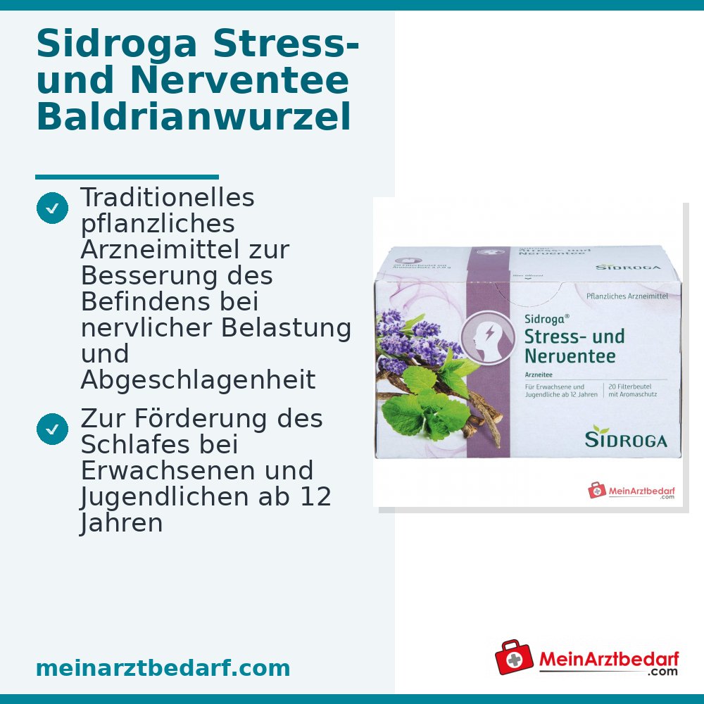 Sidroga Infusion de stress et de nerfs Sachets médicinaux, 20 x 2 g