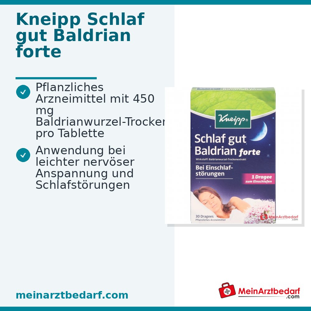 Kneipp Sleep Well Valeriaan forte 450 mg valeriaanwortel droog extract omhulde tabletten