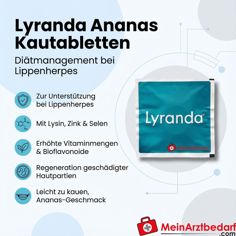 Lyranda Ananas Lisina Zinco Selenio Compresse masticabili 20 pezzi