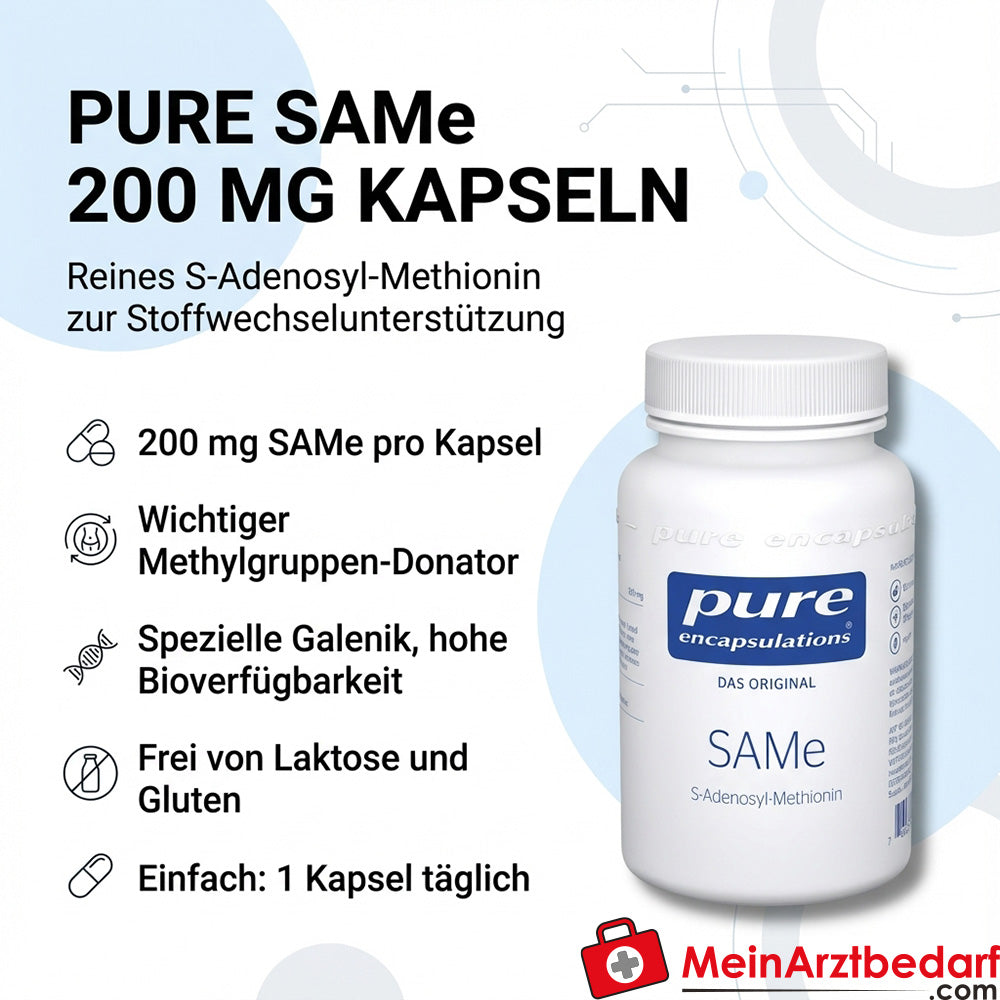 Pure Encapsulations SAMe (S-adenosil-metionina) 200 mg Cápsulas 60 Cápsulas
