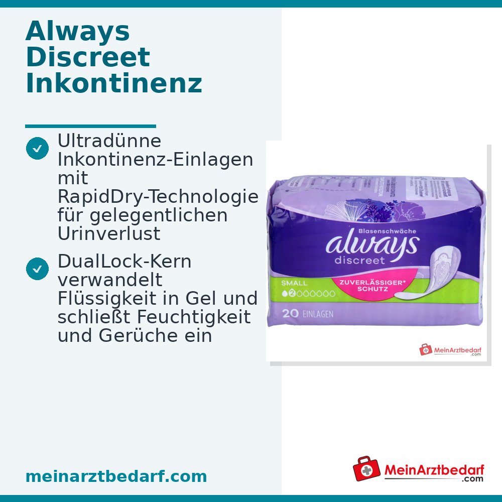 Always Discreet Inkontinenz-Einlagen Small OdourLock einzeln verpackt
