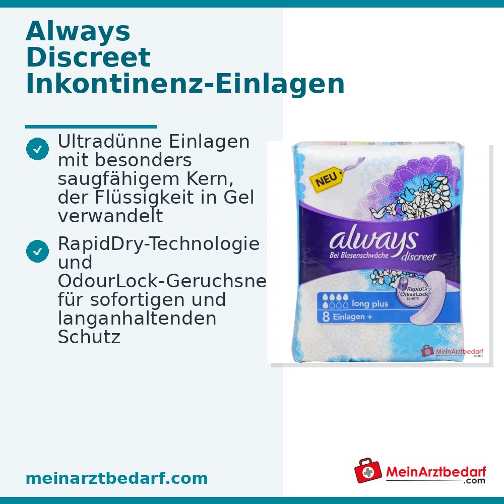 Always Discreet Inkontinenz Einlagen+ Long Plus 8 Stück