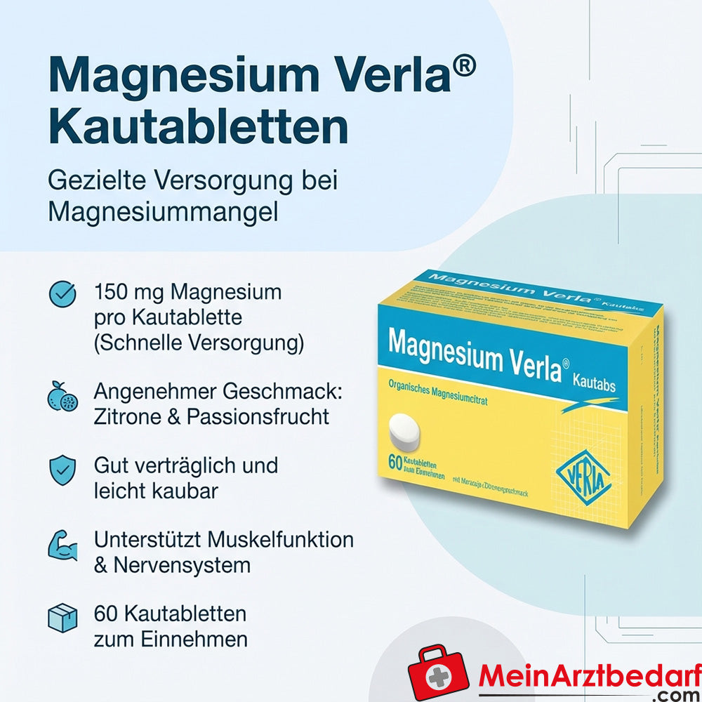 Magnesium Verla Magnesiumcitraat 150 mg kauwtabletten 60 stuks