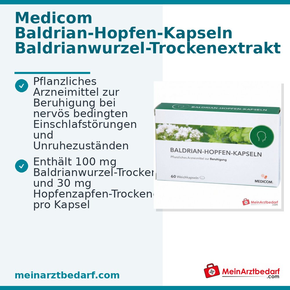 Capsules Valériane-Houblon (Valériane et Houblon) médicament à base de plantes, 60 pcs.