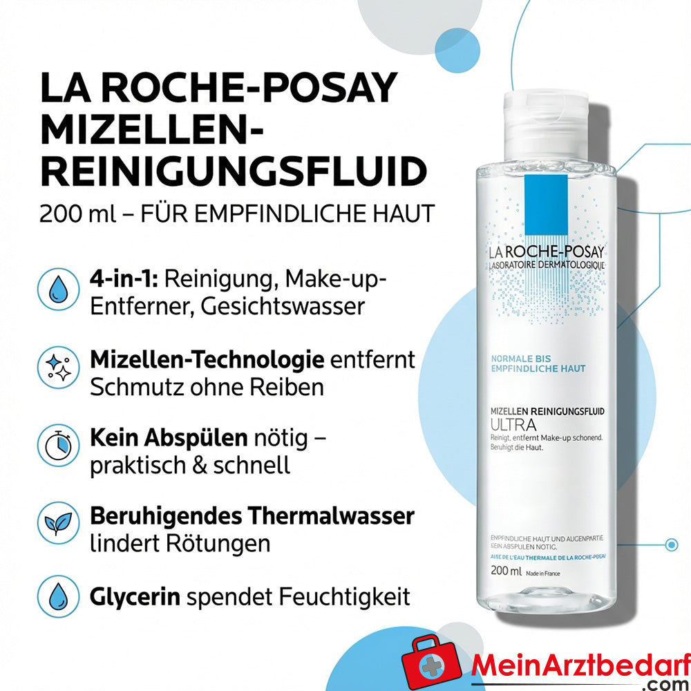 La Roche-Posay Mizellen-Reinigungsfluid mit Thermalwasser 200 ml