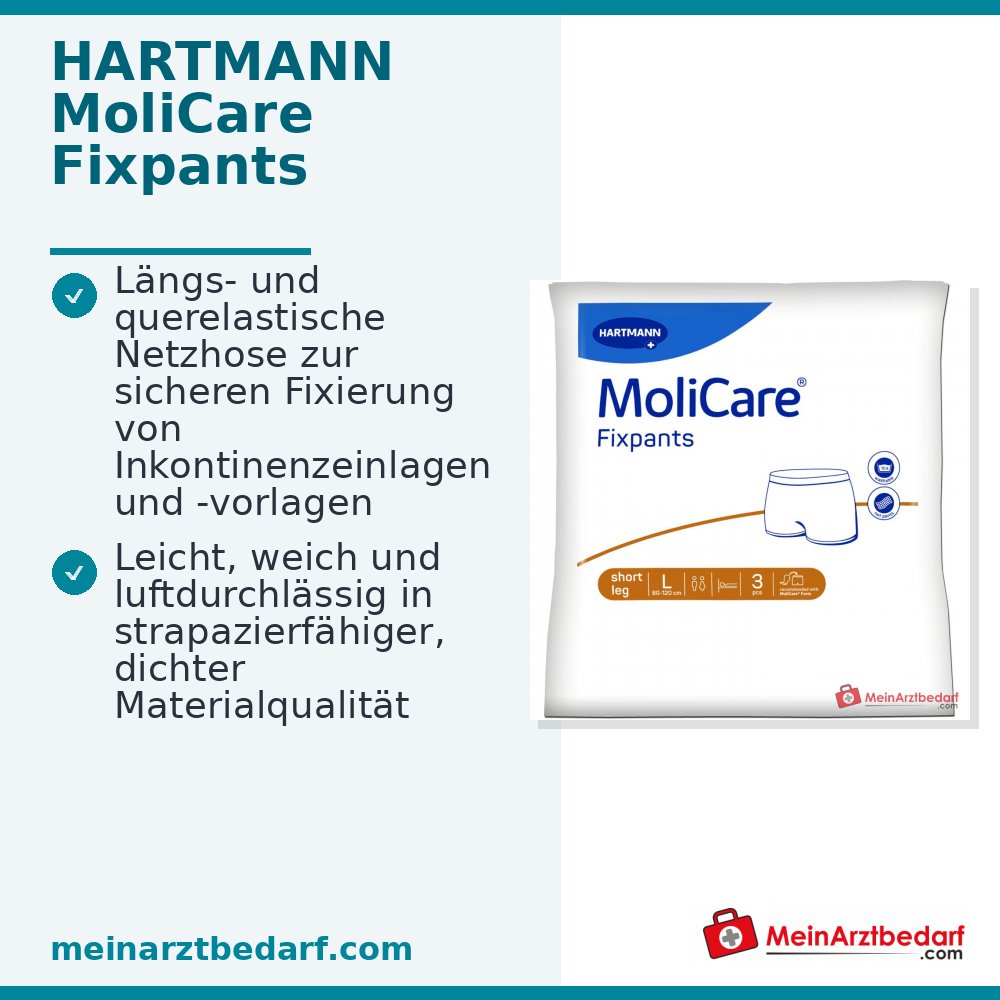 MoliCare® Fixpants pantalones de malla de pierna corta talla L (80-120 cm) producto sanitario no estéril de clase I