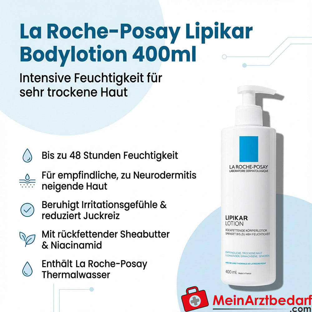 La Roche-Posay Lipikar Bodylotion mit Niacinamid und Sheabutter 400 ml