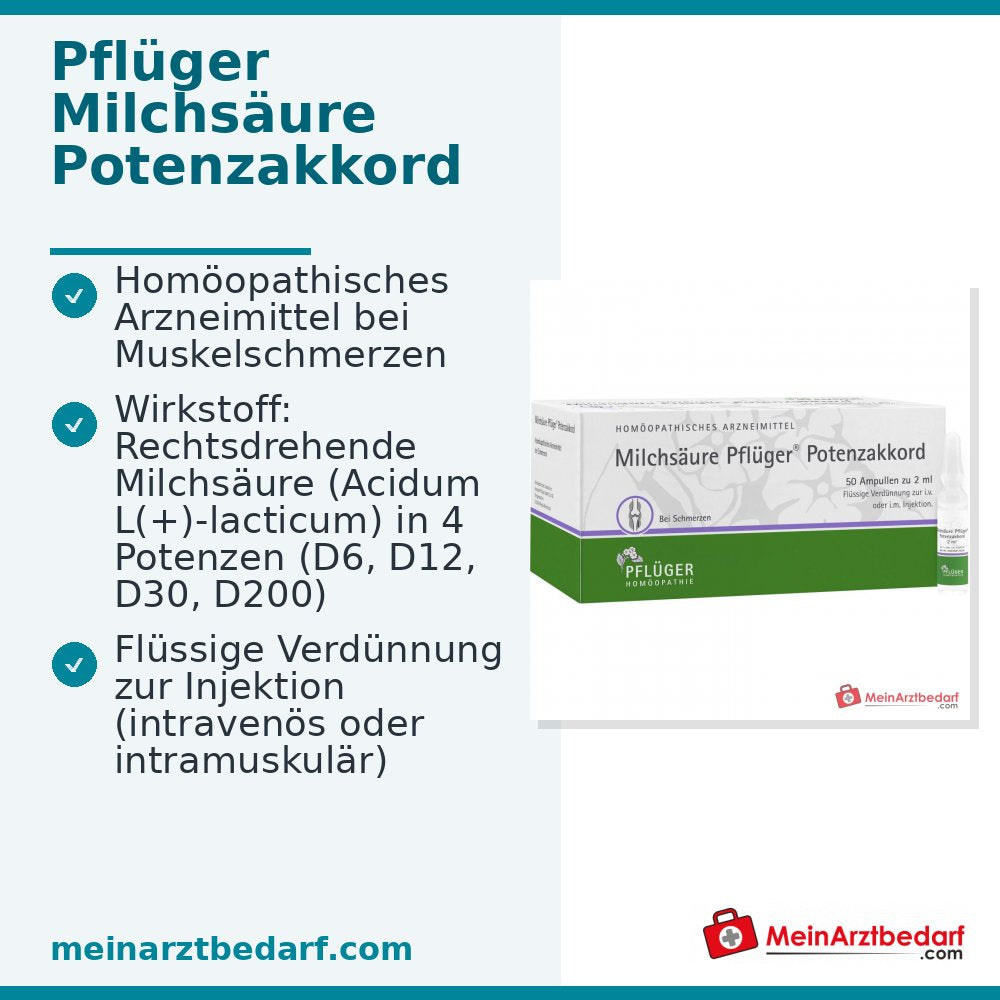 Fiale Pflüger Acidum lacticum Potenza accord Dil. 2 ml 10 pezzi