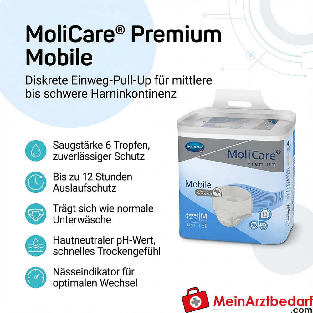 MoliCare Premium Mobile 6 druppels Gr. M wegwerp-pull-up 3 x 14 stuks