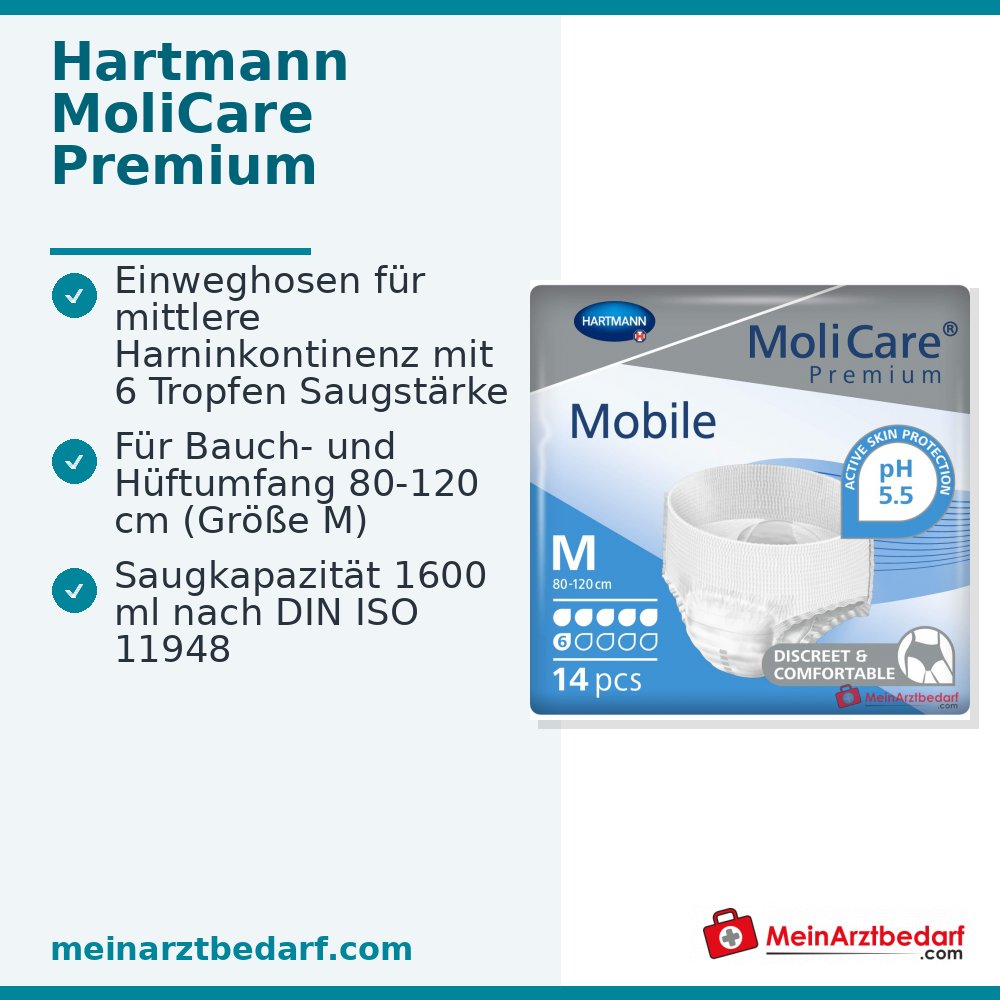 MoliCare Premium Mobile 6 druppels Gr. M wegwerp-pull-up 3 x 14 stuks