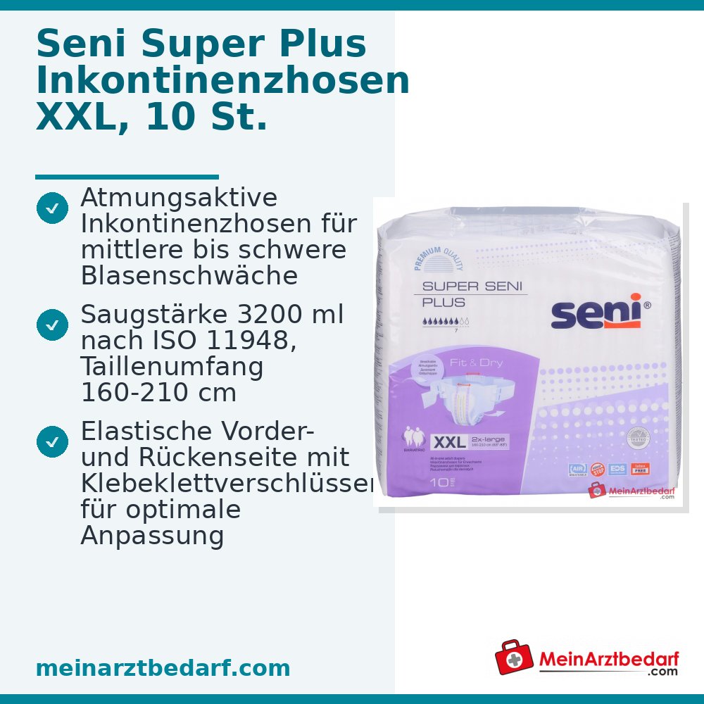 Seni Super Plus Incontinentiebroekjes XXL, 10 st.
