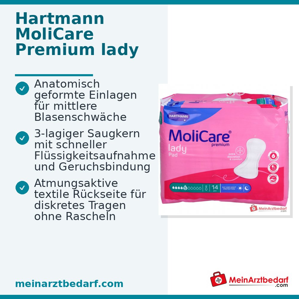 MoliCare Premium Lady Pad 5 Tropfen Inkontinenzeinlage für Frauen