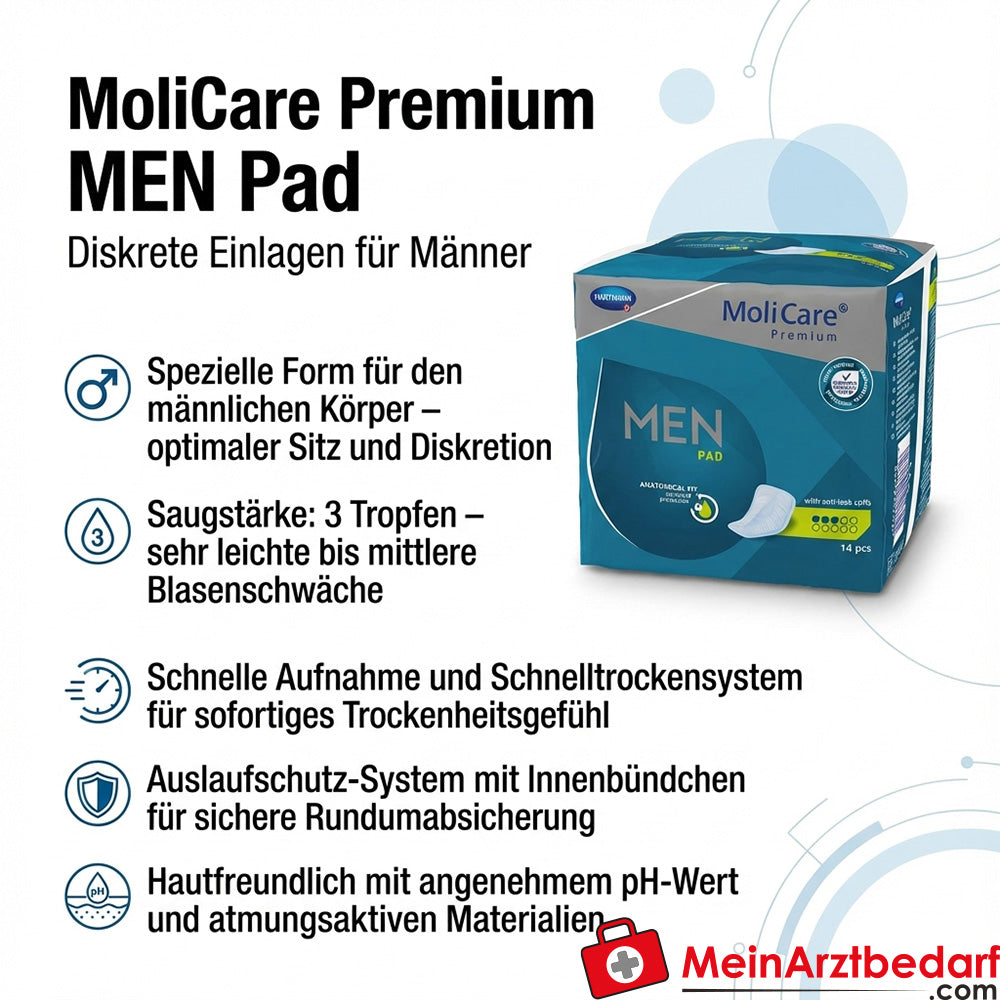 MoliCare Premium MEN Pads 3 druppelkompressen