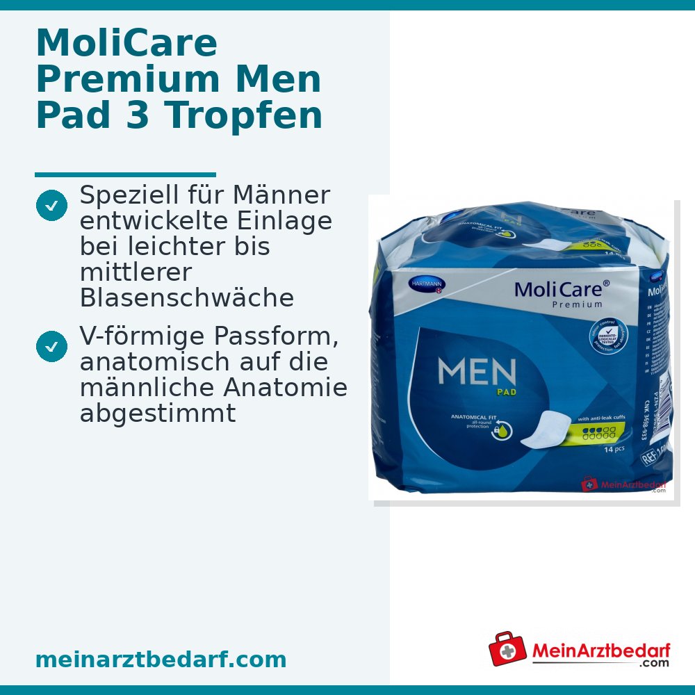MoliCare Premium MEN Pads 3 druppelkompressen