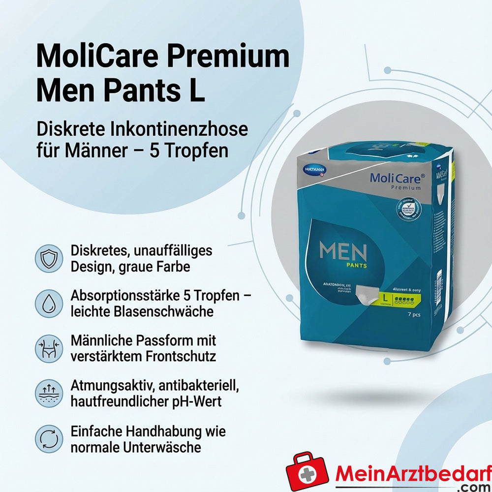 MoliCare Premium Men Pantalones 5 gotas incontinencia talla L