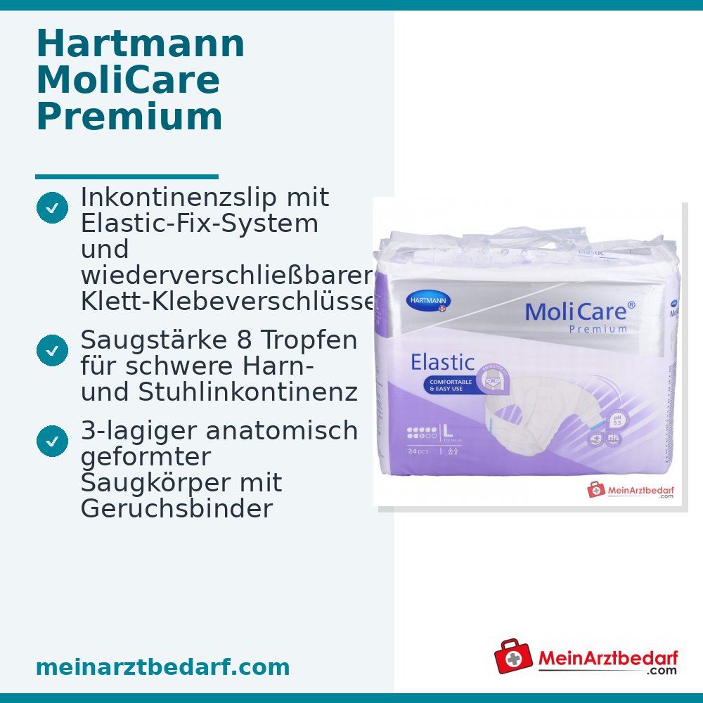 MoliCare Premium Elastic Slip 8 gouttes Slip pour incontinence taille L 72 pcs.