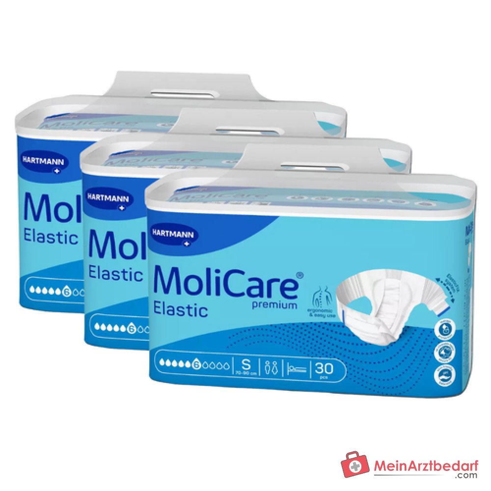 MoliCare Premium Slips elásticos para incontinencia 5 gotas talla L 30 unidades
