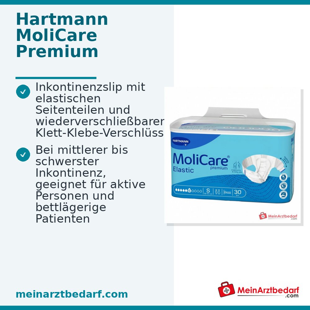 MoliCare Premium Slips elásticos para incontinencia 5 gotas talla L 30 unidades