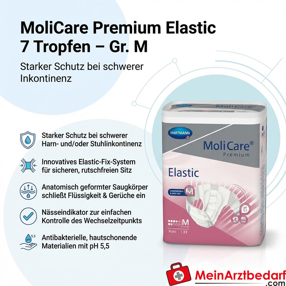 MoliCare Premium Elastic 7 drop majtki rozmiar M