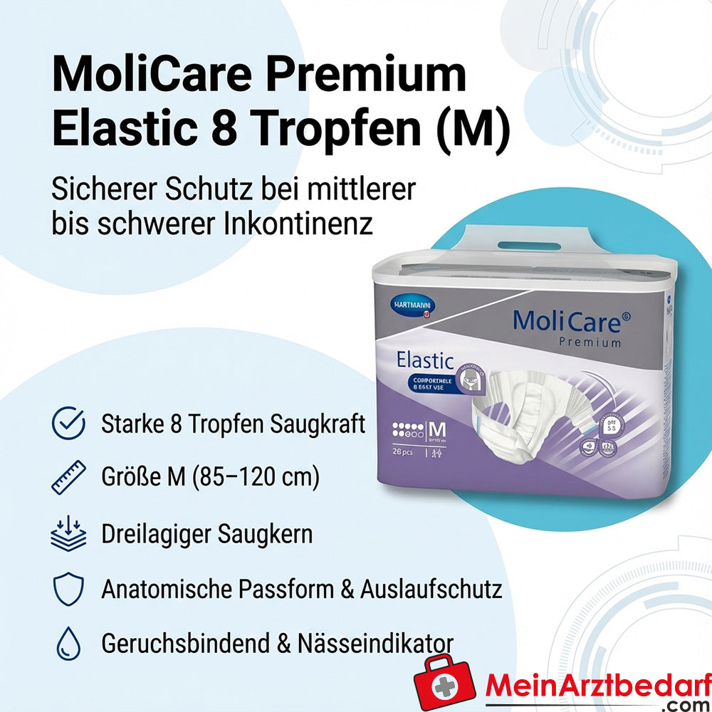 MoliCare Premium Elastic 8 druppels incontinentieslip maat M